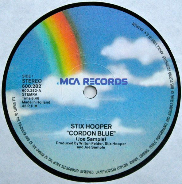 "Stix" Hooper : Cordon Bleu (Full Length US Disco Mix) (12")