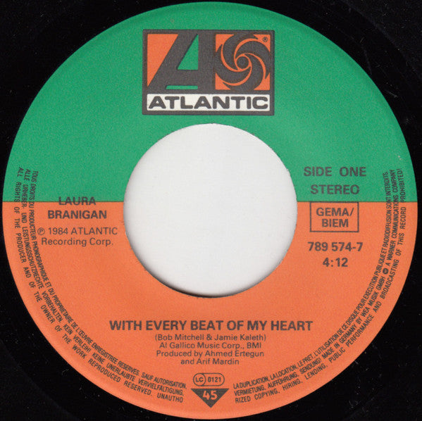 Laura Branigan : With Every Beat Of My Heart (7", Single)