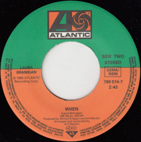 Laura Branigan : With Every Beat Of My Heart (7", Single)