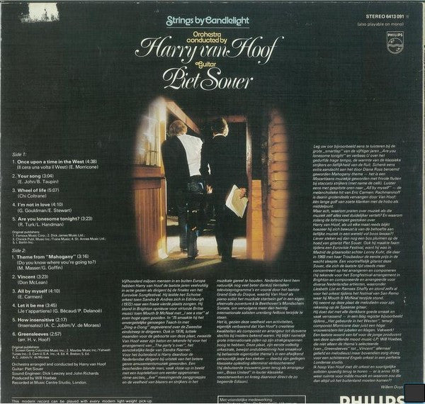 Harry van Hoof / Piet Souer : Strings By Candlelight (LP, Album)