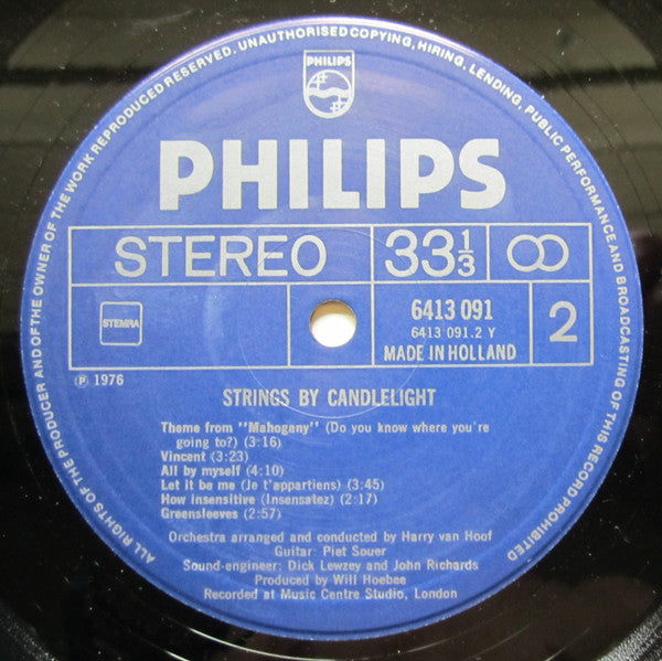 Harry van Hoof / Piet Souer : Strings By Candlelight (LP, Album)
