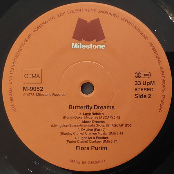 Flora Purim : Butterfly Dreams (LP, Album, RE)