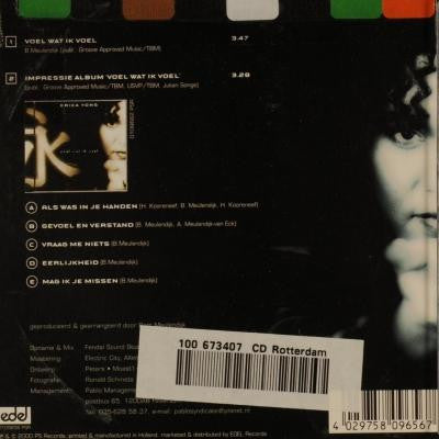 Erica Yong : Voel Wat Ik Voel (CD, Single)