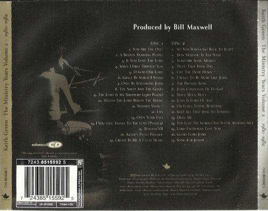 Keith Green (2) : The Ministry Years Volume 2, 1980 - 1982 (CD, Comp, Enh, RE + CD, Comp, RE)