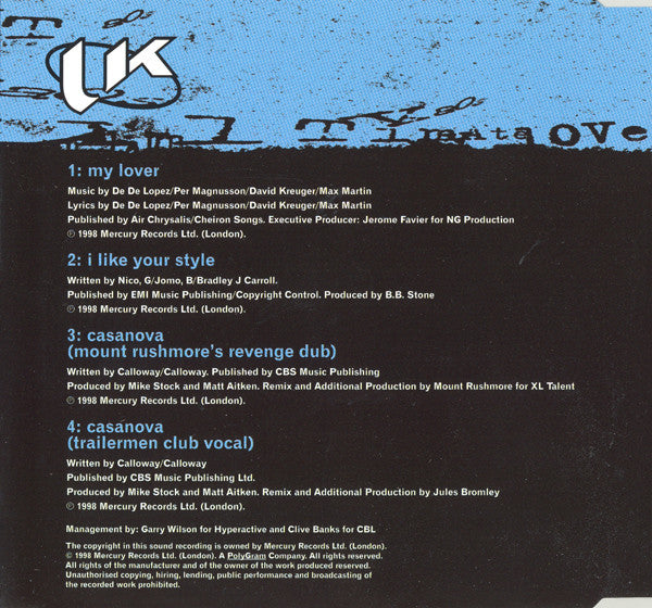 Ultimate Kaos : My Lover (CD, Maxi)