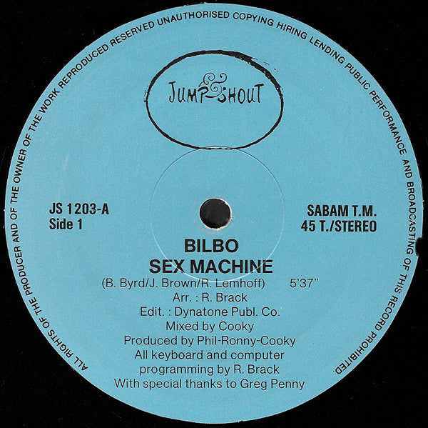 Bilbo : Sex Machine / Relax (12")
