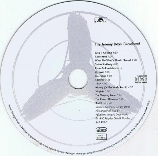 The Jeremy Days : Circushead (CD, Album)