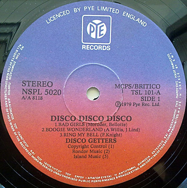 Disco Getters : Disco Disco Disco (LP, Album)