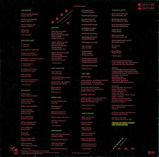 Peter Baumann : Repeat Repeat (LP, Album)