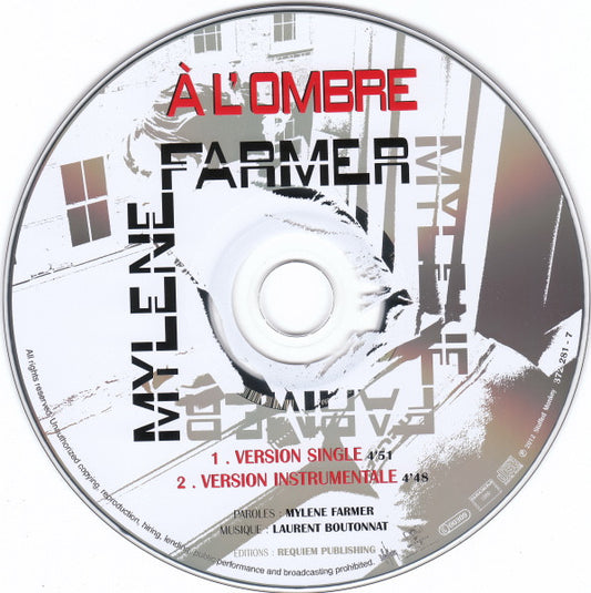 Mylène Farmer : À L'Ombre (CD, Single)