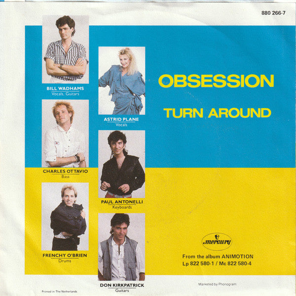 Animotion : Obsession (7", Single)