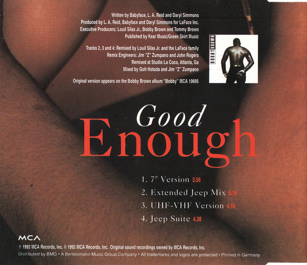 Bobby Brown : Good Enough (CD, Maxi)