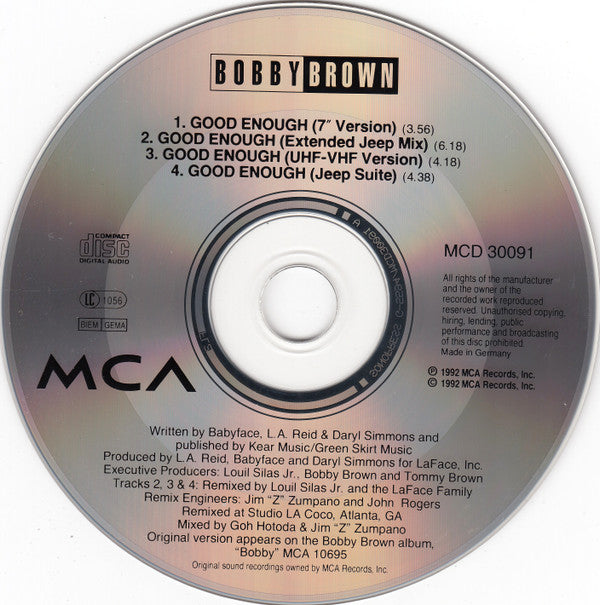 Bobby Brown : Good Enough (CD, Maxi)