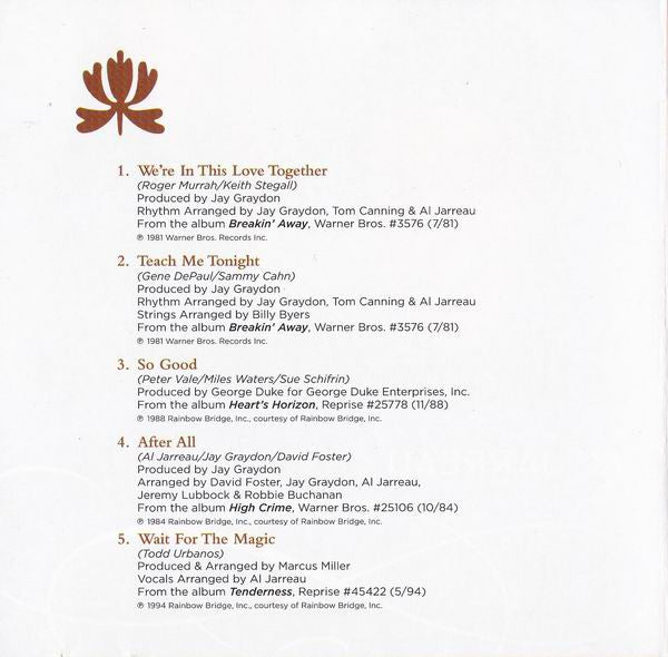 Al Jarreau : Love Songs (CD, Comp)