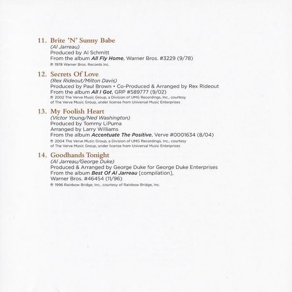 Al Jarreau : Love Songs (CD, Comp)
