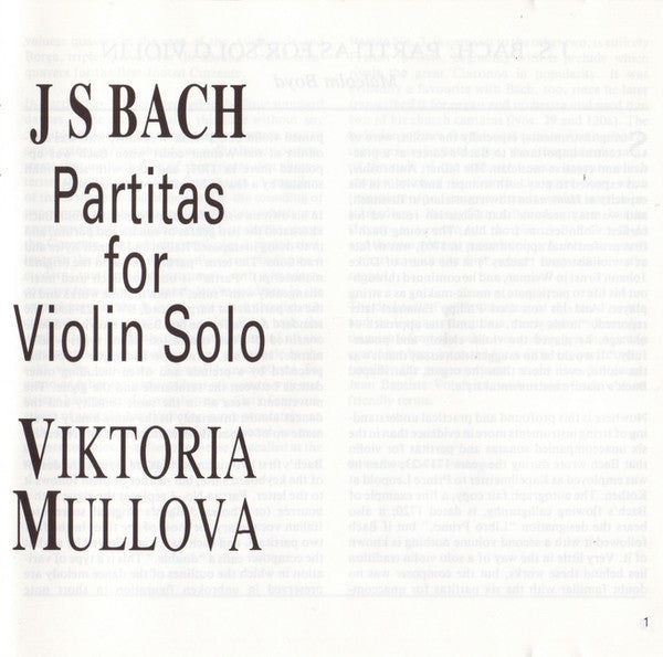 Johann Sebastian Bach, Viktoria Mullova : Partitas For Violin Solo (CD)
