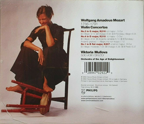 Wolfgang Amadeus Mozart, Viktoria Mullova, Orchestra Of The Age Of Enlightenment : Violin Concertos 1, 3 & 4 (CD, Album)