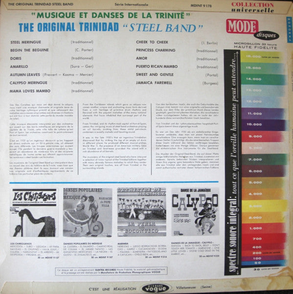 The Original Trinidad Steel Band : Musique Et Danses De La Trinité (LP, Album)