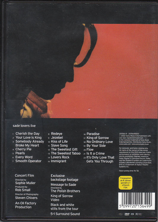 Sade : Lovers Live (DVD-V, Multichannel, PAL)