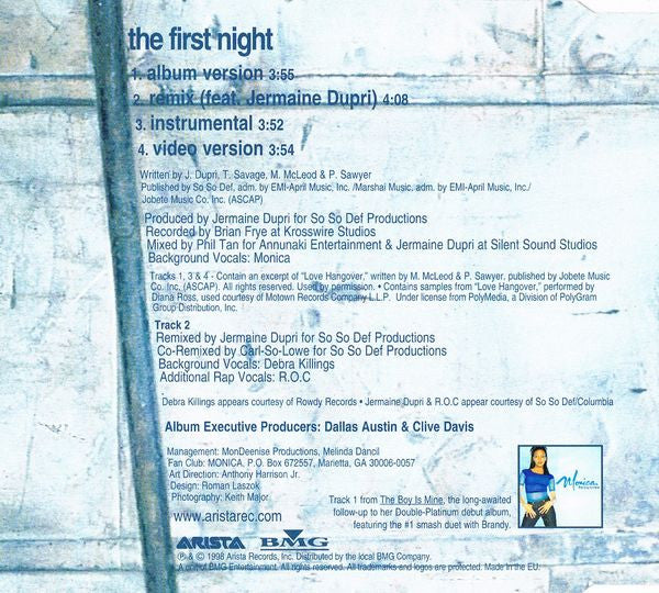 Monica : The First Night (CD, Maxi)