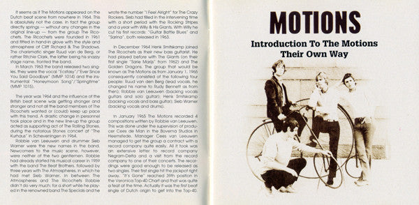 The Motions : Introduction To The Motions / Their Own Way (CD, Comp, Ltd)