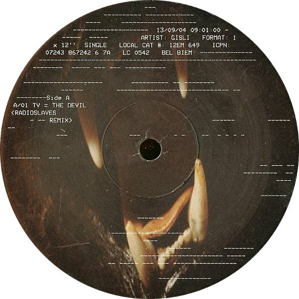 Gisli (2) : TV = The Devil (12")
