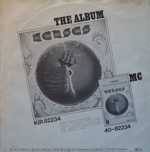 Kansas (2) : Point Of Know Return (7", Single)