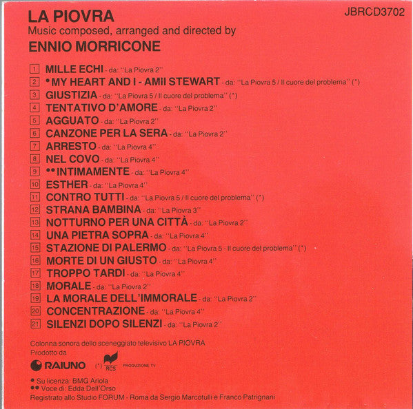 Ennio Morricone : La Piovra (CD, Comp, RE)