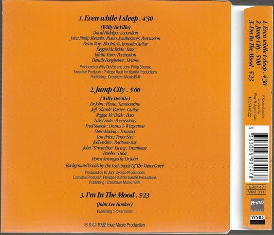 Willy DeVille : Even While I Sleep (CD, Single)