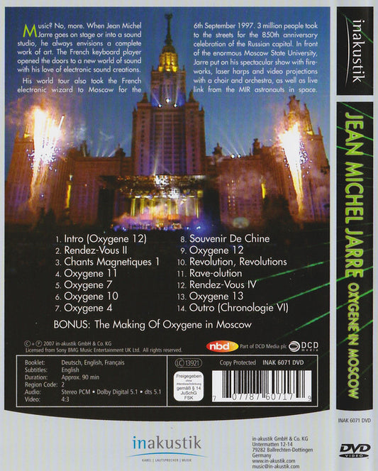 Jean-Michel Jarre : Oxygene In Moscow (DVD-V, Copy Prot., RE, PAL)