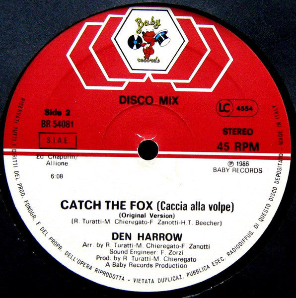 Den Harrow : Catch The Fox (Caccia Alla Volpe) (Remix) (12", Maxi)