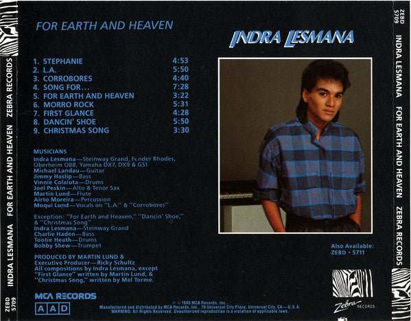 Indra Lesmana : For Earth And Heaven (CD, Album)