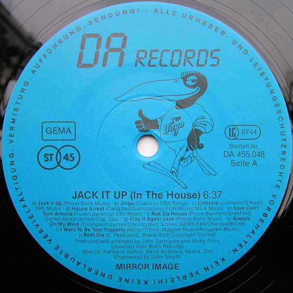 Mirror Image : Jack It Up (In The House) (12")