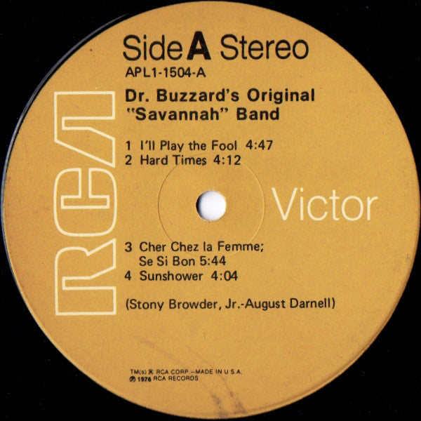 Dr. Buzzard's Original Savannah Band : Dr. Buzzard's Original "Savannah" Band (LP, Album)