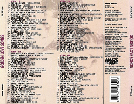 Various : Golden Love Songs Top 100 - Non Stop The Most Beautiful Love Songs (4xCD, Comp)