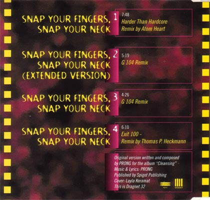 Prong : Snap Your Fingers, Break Your Back (The Remix EP) (CD, EP)