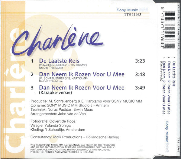 Charlene (3) : De Laatste Reis (CD, Single)