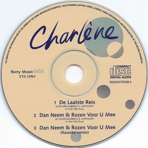 Charlene (3) : De Laatste Reis (CD, Single)