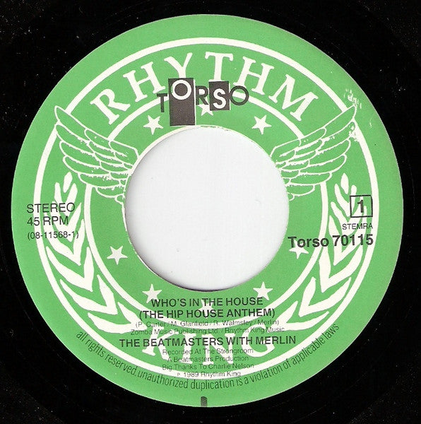 The Beatmasters With Merlin : Who's In The House (7", Single)