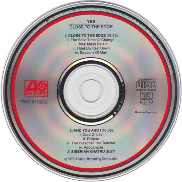 Yes : Close To The Edge (CD, Album, RE)