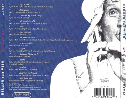Herman Van Veen : My Cat And I - A Collection Of 14 Love Songs (CD, Comp)