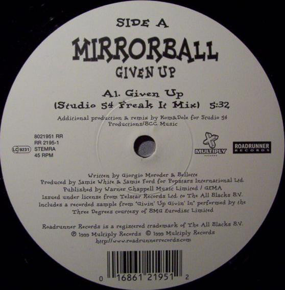 Mirrorball : Given Up (12")