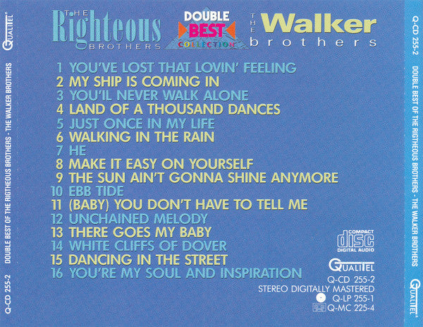 The Righteous Brothers, The Walker Brothers : Double Best Of (CD, Album, Comp, RM)