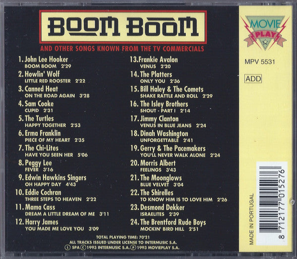 Various : Boom Boom And Other Songs From The TV Commercials (CD, Comp)