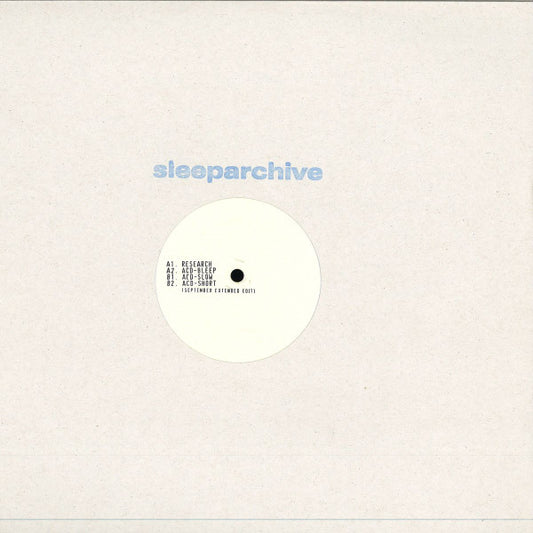 Sleeparchive : Research EP (12", EP, Cle)