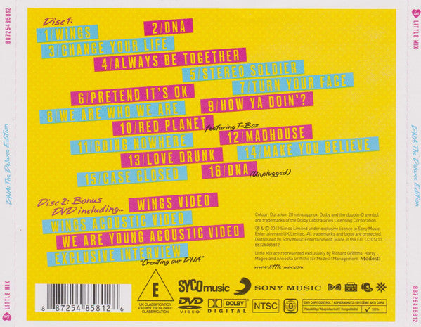 Little Mix : DNA (CD, Album + DVD-V, Copy Prot., NTSC + Dlx)