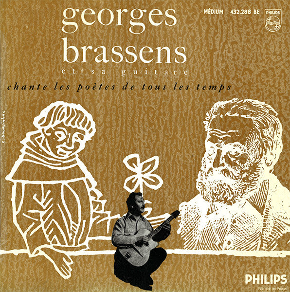 Georges Brassens : Chante Les Poètes De Tous Les Temps (7", EP, Mono, RE)
