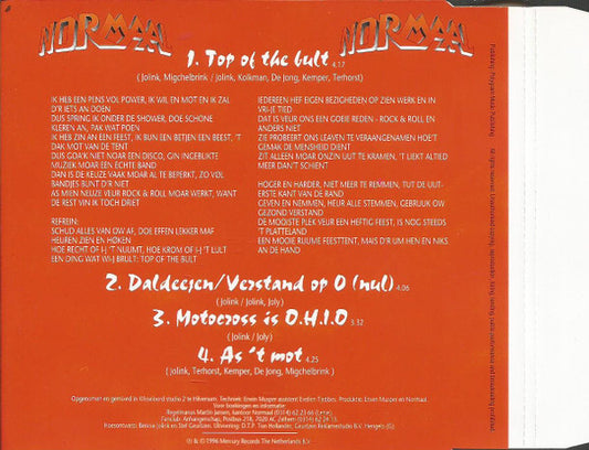 Normaal : Top Of The Bult (CD, Maxi)
