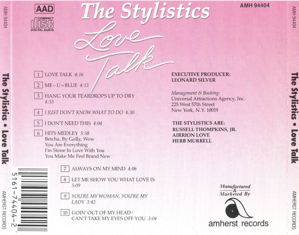 The Stylistics : Love Talk (CD, Album)