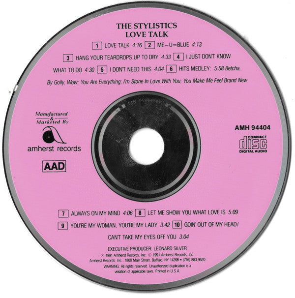 The Stylistics : Love Talk (CD, Album)